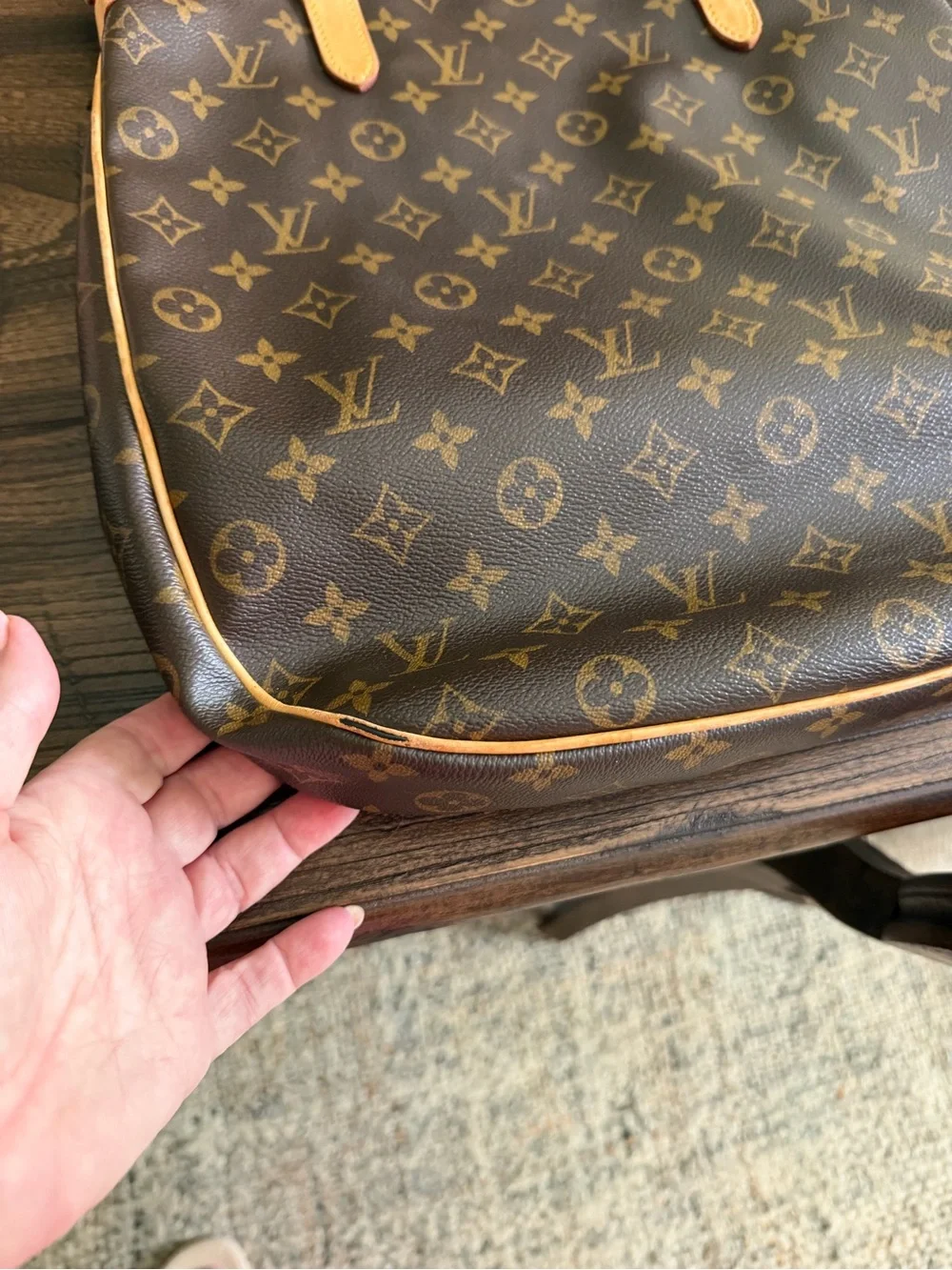 Louis Vuitton Monogram Canvas Tote with Vachetta Handles